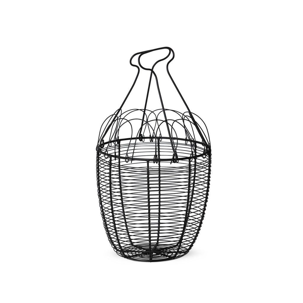 Folding Iron Egg Basket - Bombay Mercantile