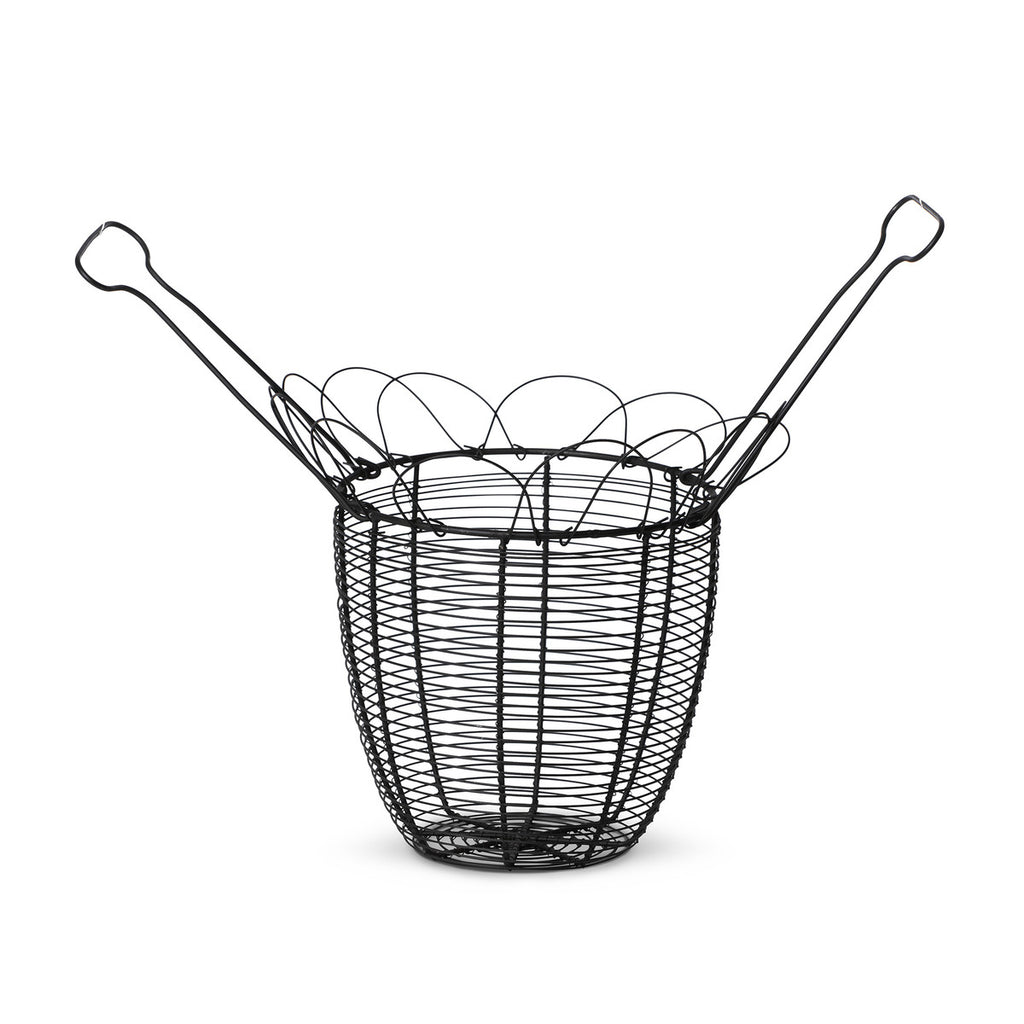 Folding Iron Egg Basket - Bombay Mercantile