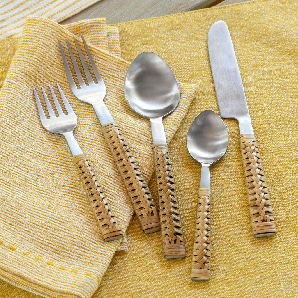 Woven Bamboo Cutlery Set - Bombay Mercantile
