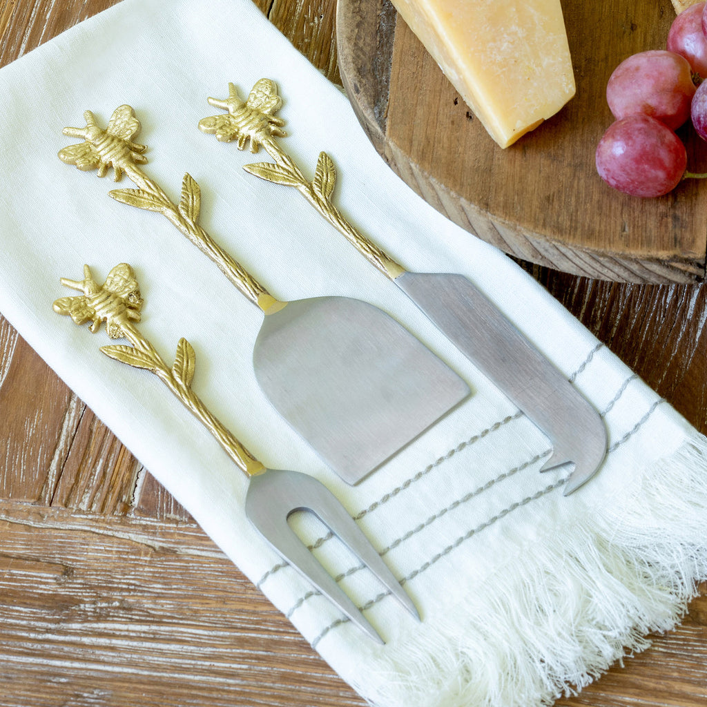 Honey Bee Handled Cheese Servers - Bombay Mercantile