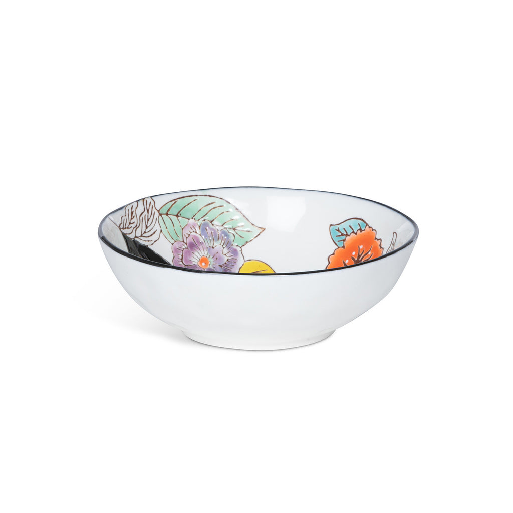 Poppy Garden Stoneware Pasta Bowl - Bombay Mercantile