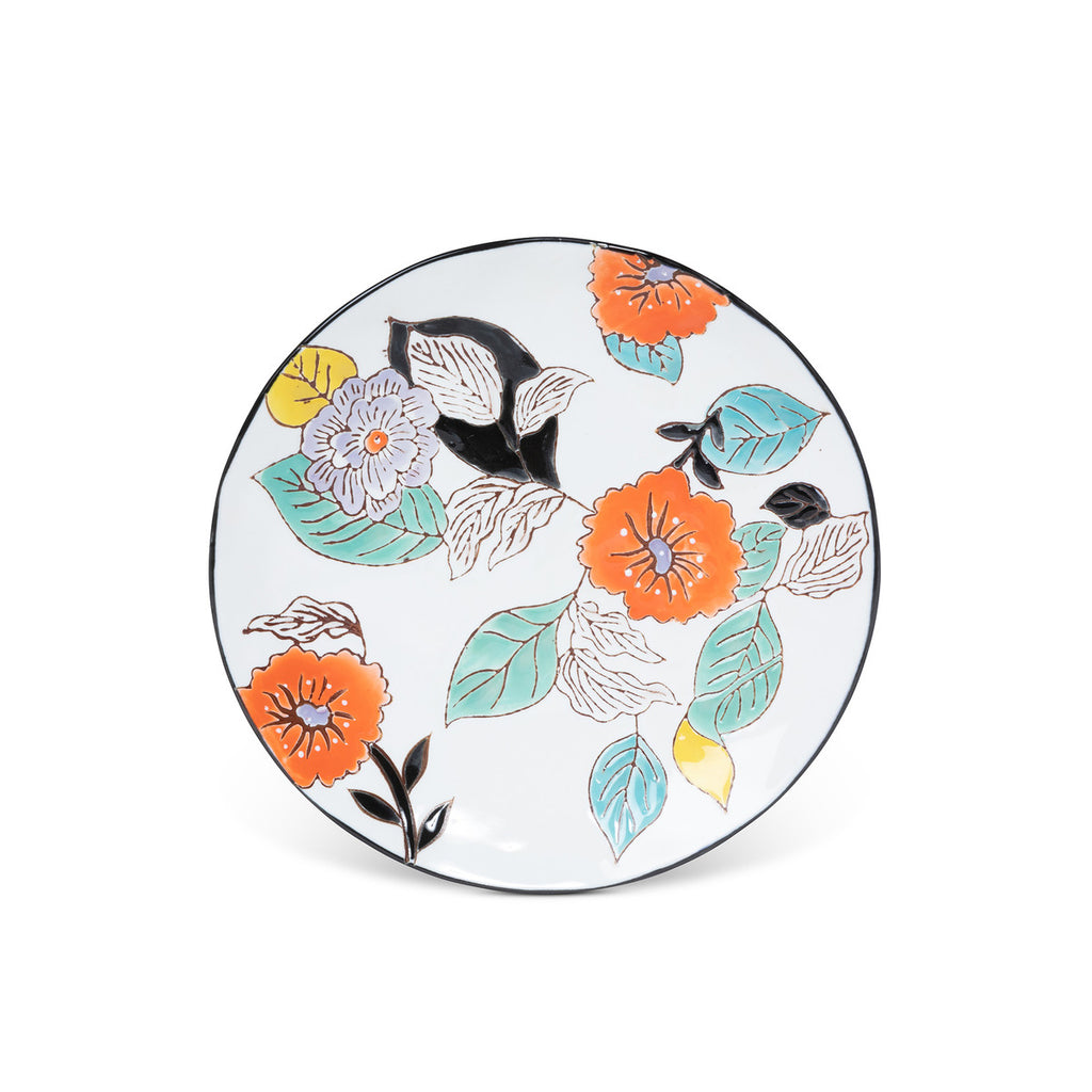 Poppy Garden Stoneware Salad Plate - Bombay Mercantile
