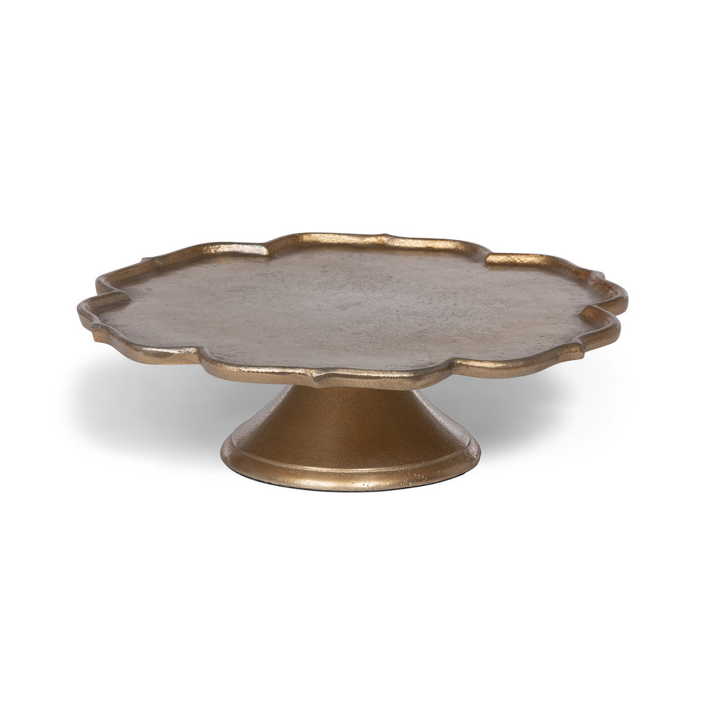 Scalloped Edge Cake Plate - Bombay Mercantile