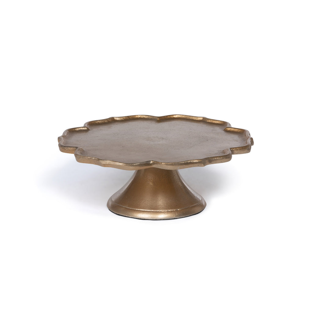 Scalloped Edge Cake Plate - Bombay Mercantile