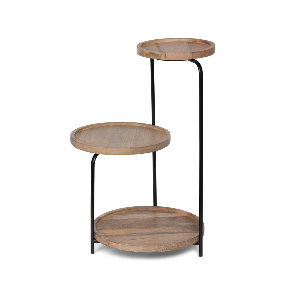 Tiered Wood and Iron Display Stand - Bombay Mercantile