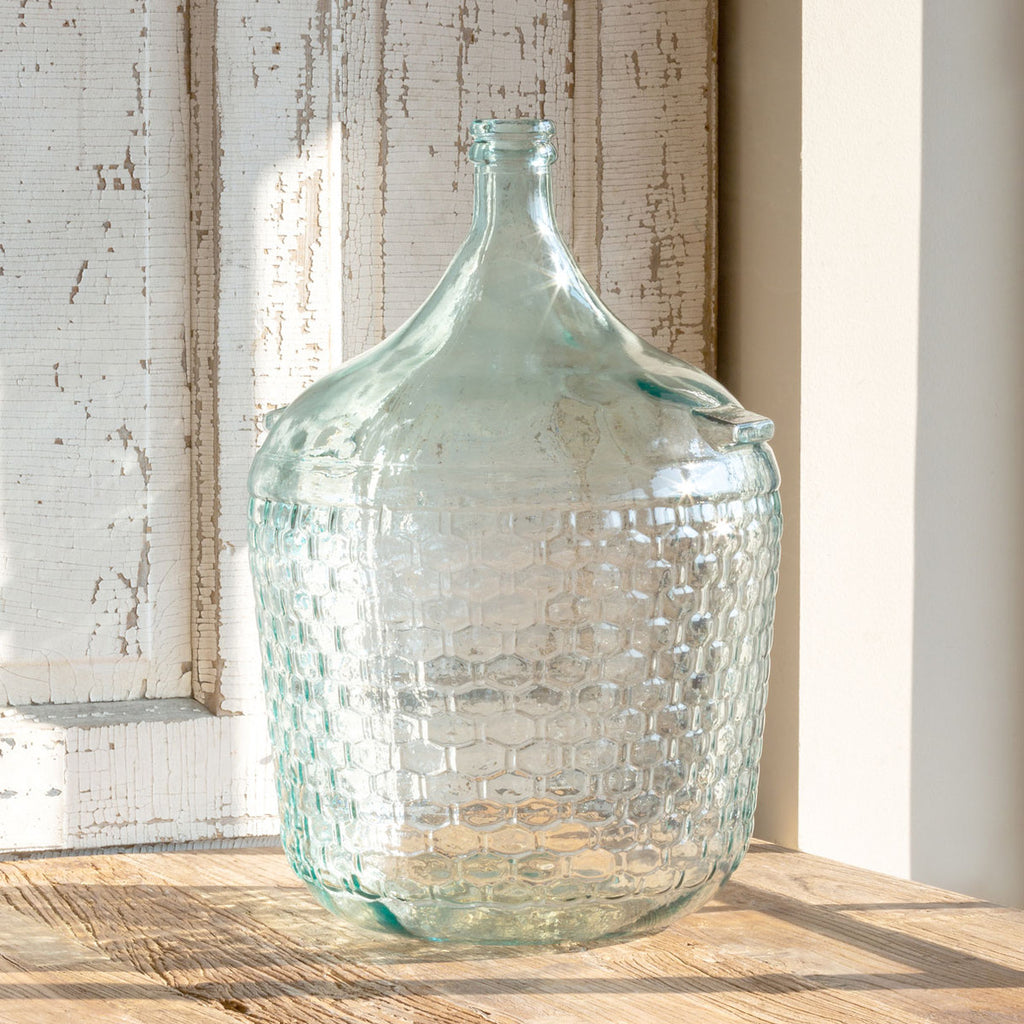 Cellar Bottle Embossed Basket weave - Bombay Mercantile
