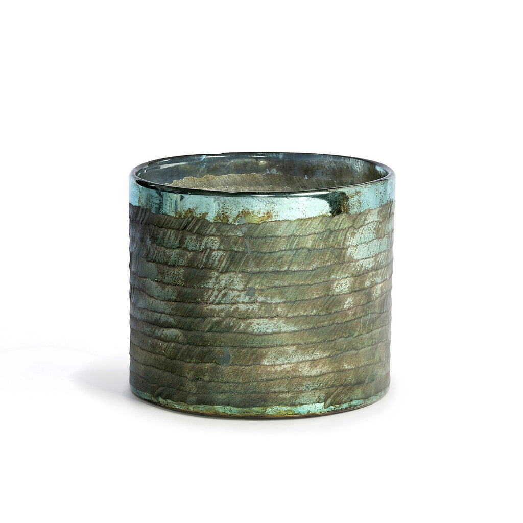 Organic Grinded Glass Vase Medium - Bombay Mercantile