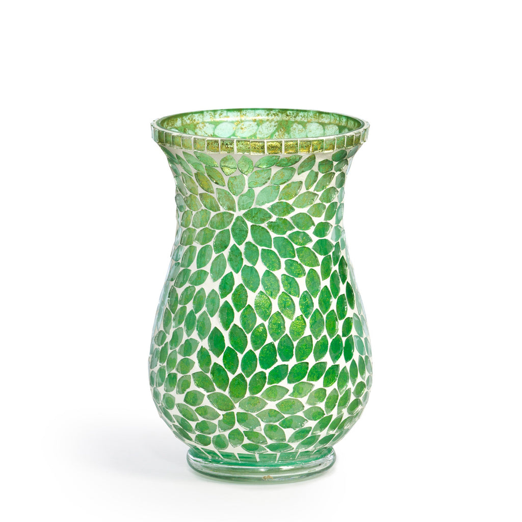 Jessa Glass Mosaic Vase - Bombay Mercantile