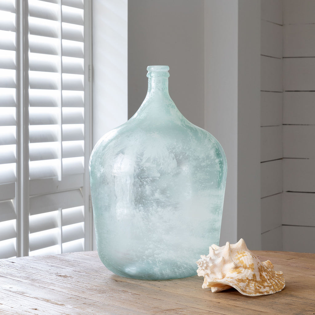 Cellar Bottle Frosted Seafoam Small - Bombay Mercantile