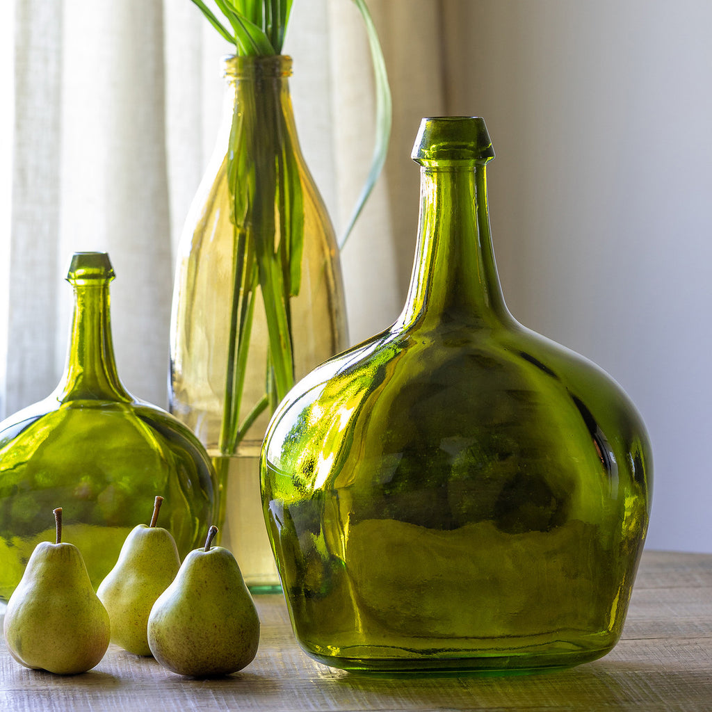 Olive Bottle Vase, Large - The Nifty Decor