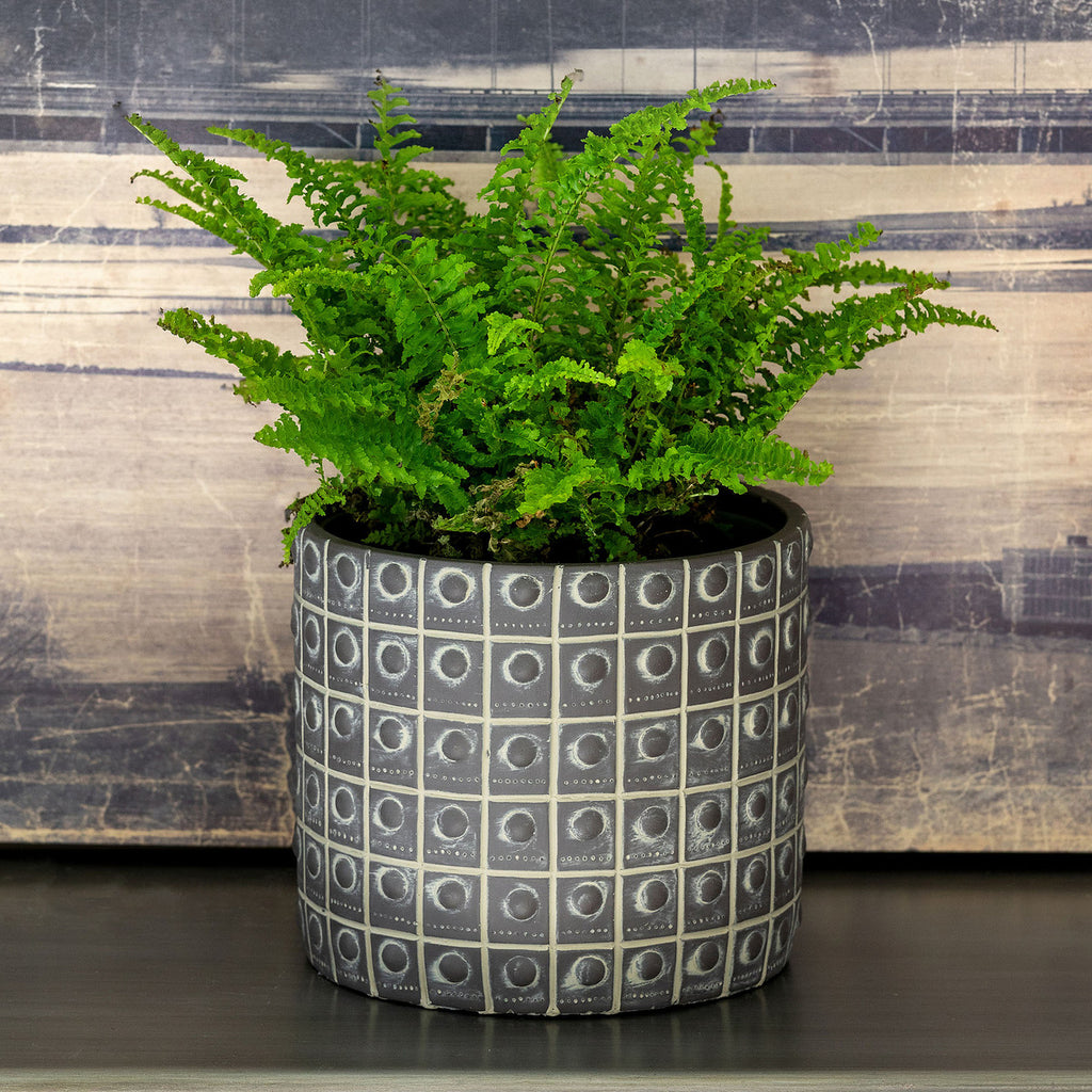 Large Rivet Pattern Pot - Bombay Mercantile