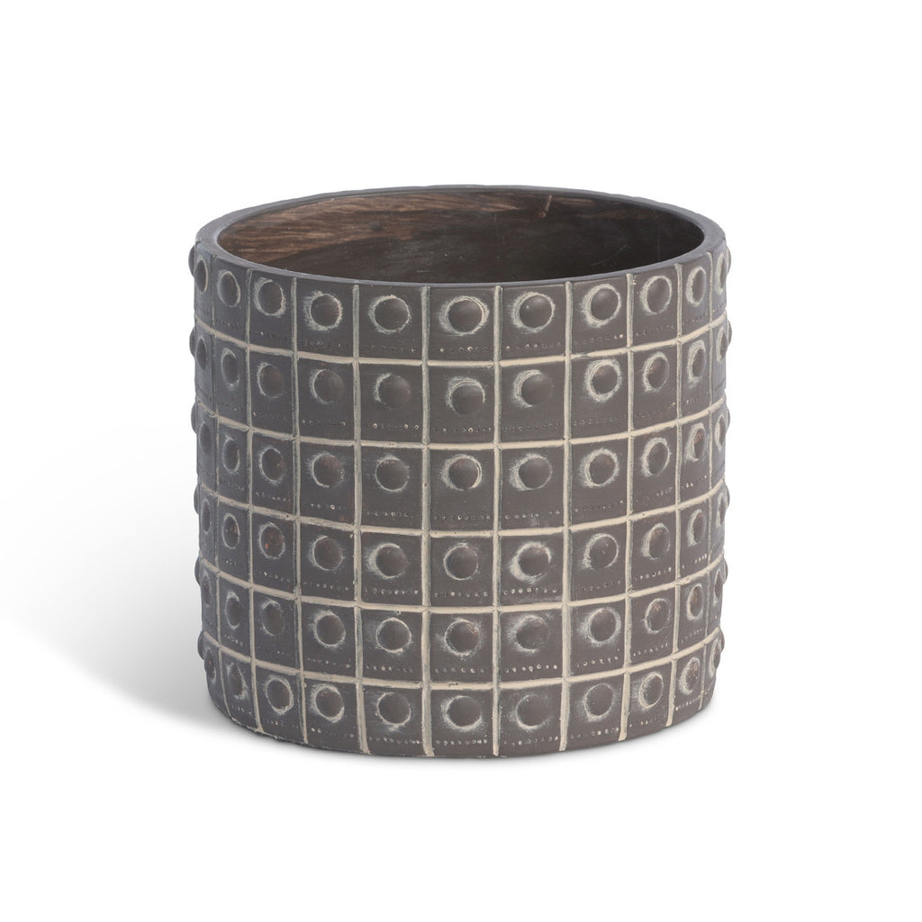 Large Rivet Pattern Pot - Bombay Mercantile