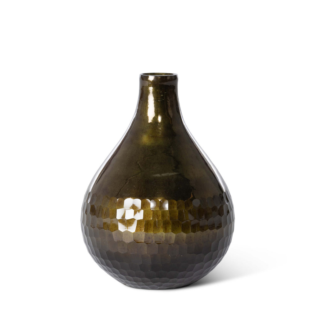 Honeycomb Engraved Bottle Vase - Bombay Mercantile