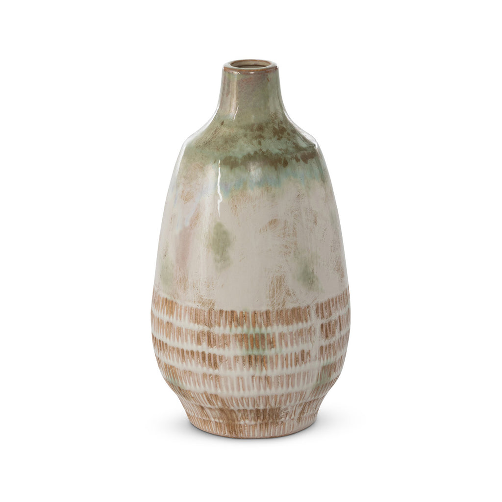 Fresno Ceramic Glazed Vase - Bombay Mercantile
