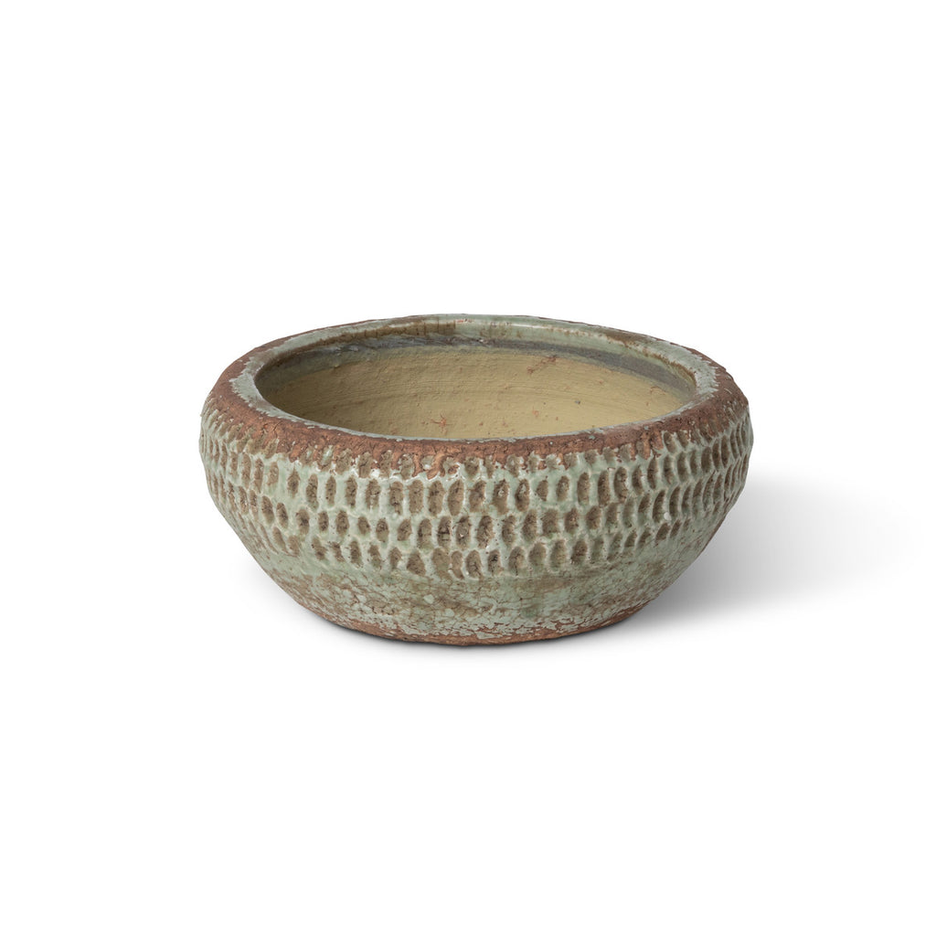 Yuma Pattern Low Ceramic Bowl - Bombay Mercantile