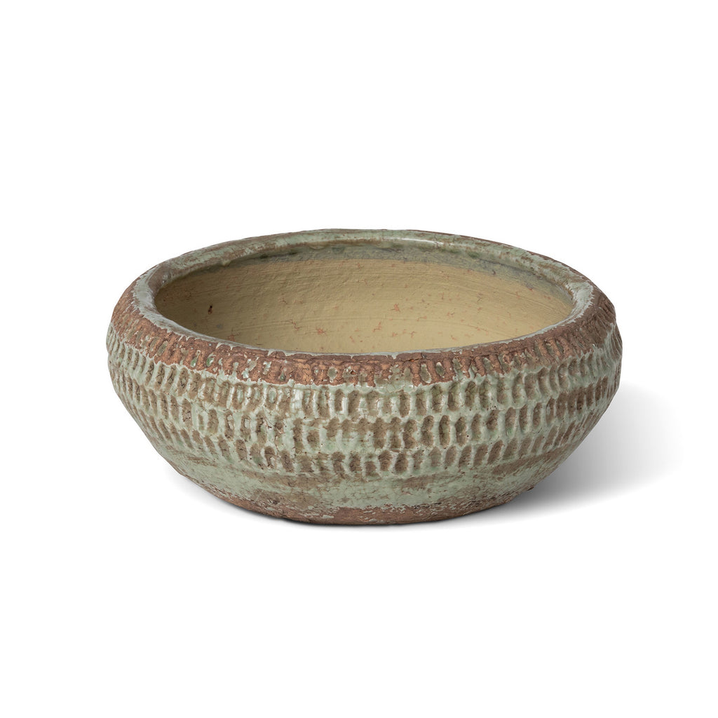 Yuma Pattern Low Ceramic Bowl - Bombay Mercantile