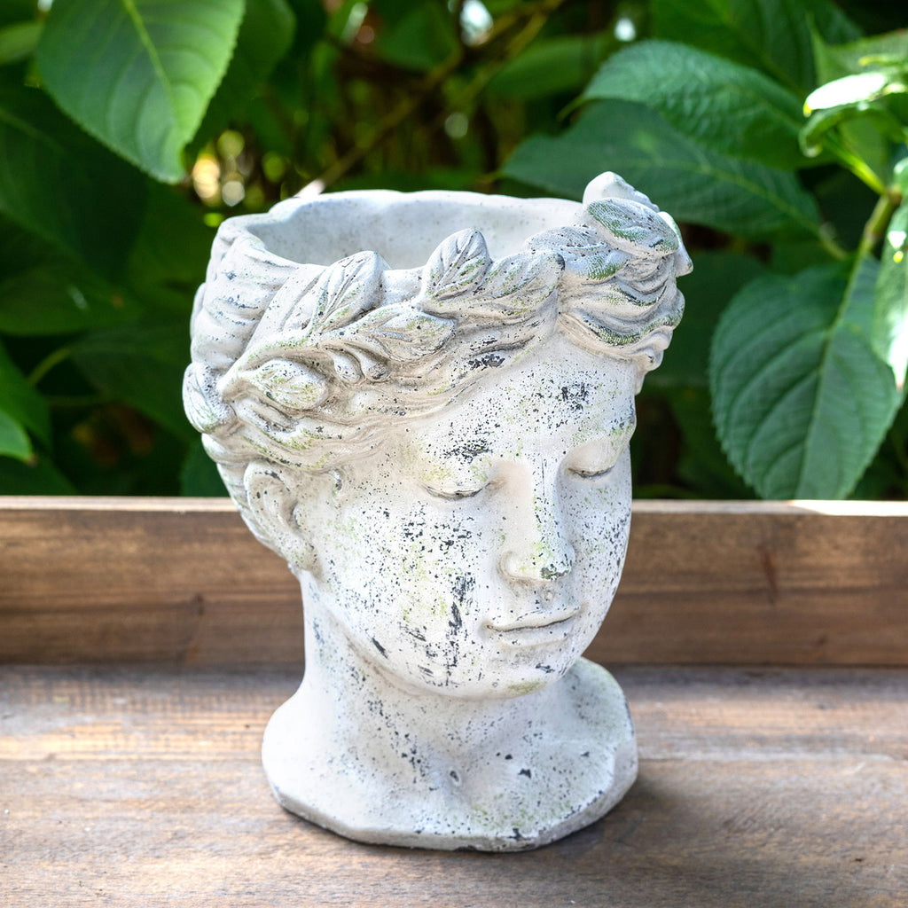 Concrete Bust Planter - Bombay Mercantile
