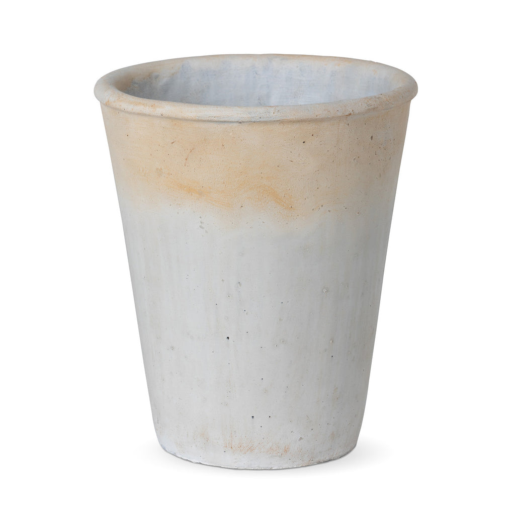 Distressed Concrete Tall Planter - Bombay Mercantile