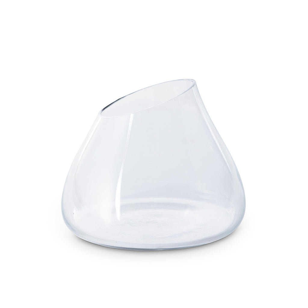 Asymmetrical Teardrop Glass Vase - Bombay Mercantile