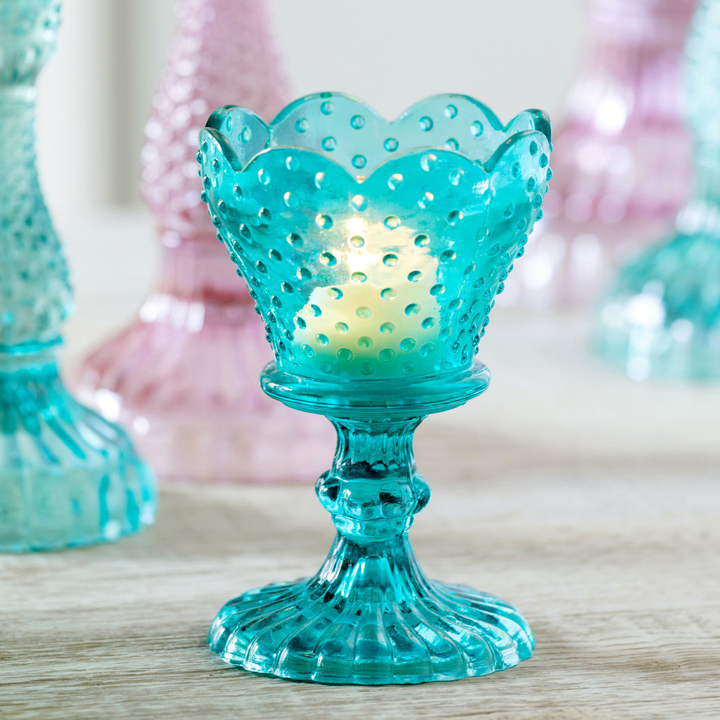 Zoe Pressed Candle Holder - Bombay Mercantile