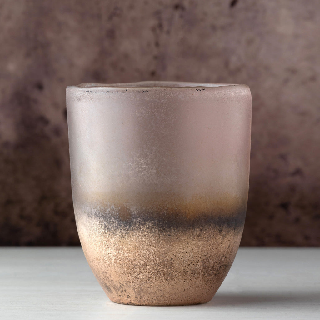 Bronze Luster Crackle Glass Vase - Bombay Mercantile
