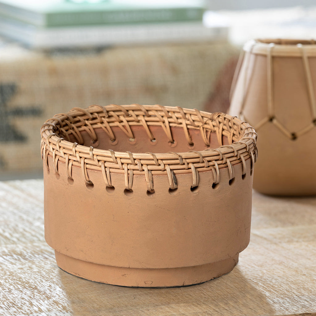 Terra Cotta Woven Pot - Bombay Mercantile