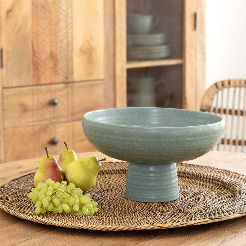 Sage Reactive Glaze Compote - Bombay Mercantile