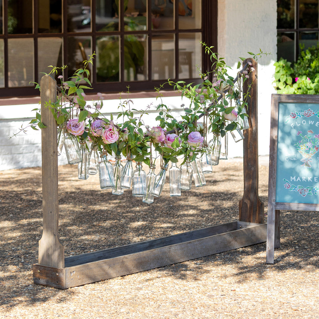 Bottle Garland Vases & Wooden Stanchion - Bombay Mercantile