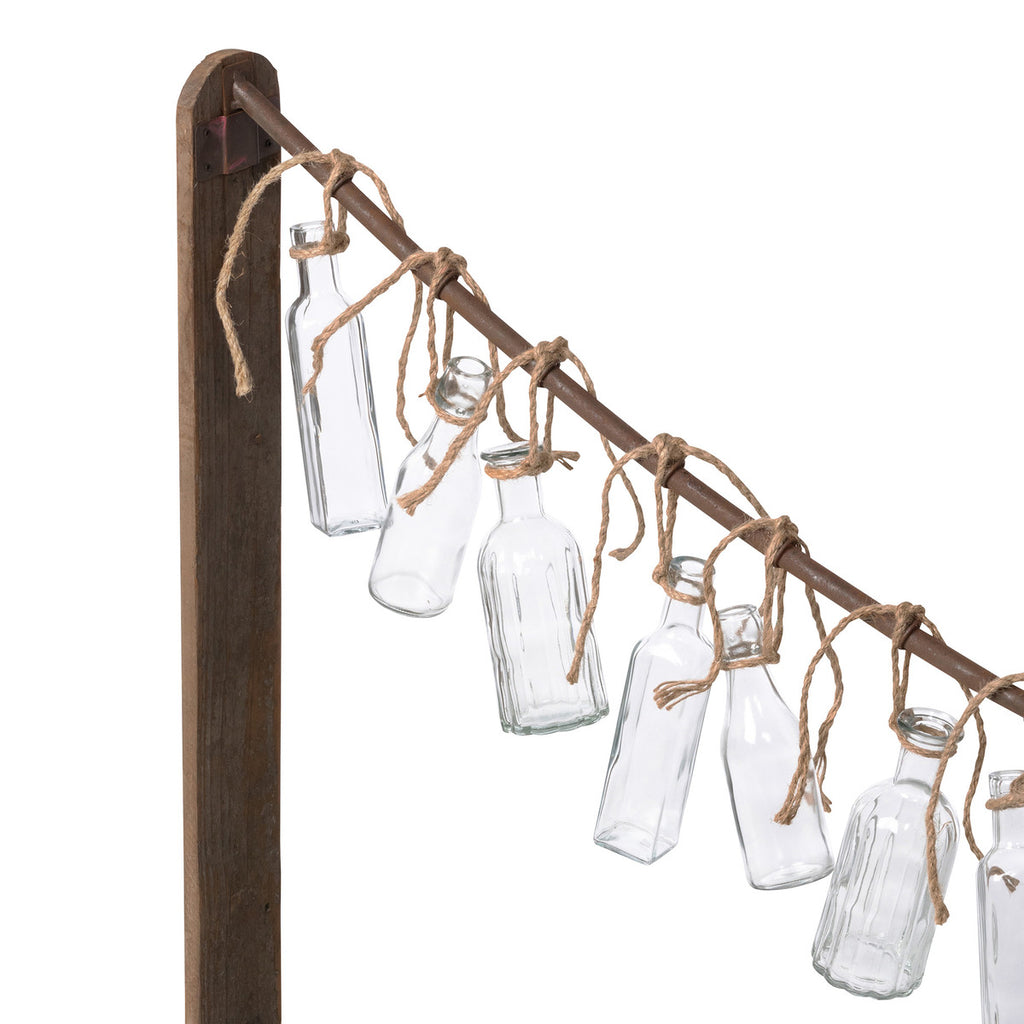 Bottle Garland Vases & Wooden Stanchion - Bombay Mercantile