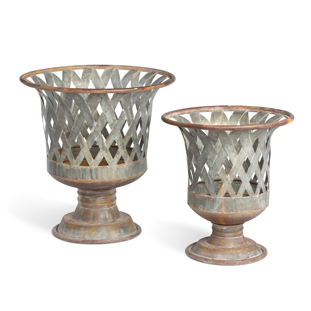 Woven Metal Classic Urn - Bombay Mercantile