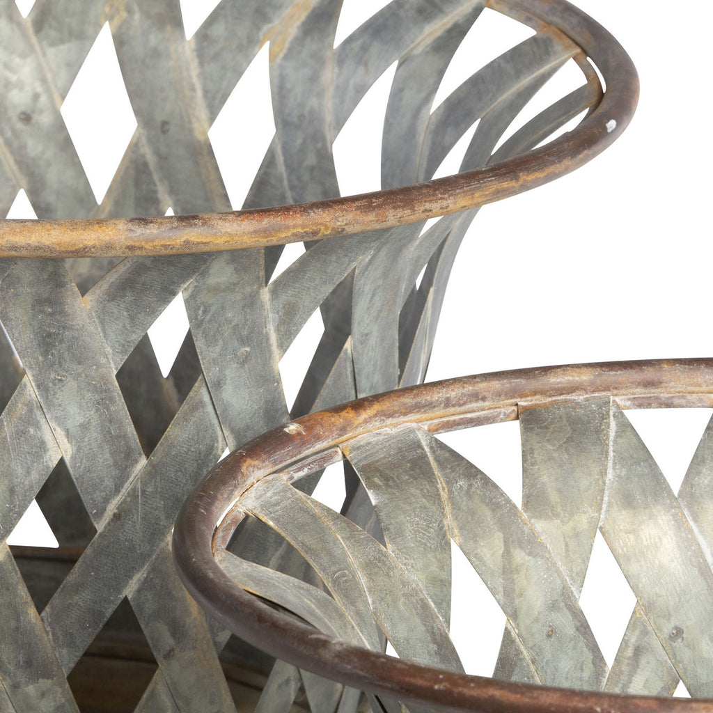 Woven Metal Classic Urn - Bombay Mercantile