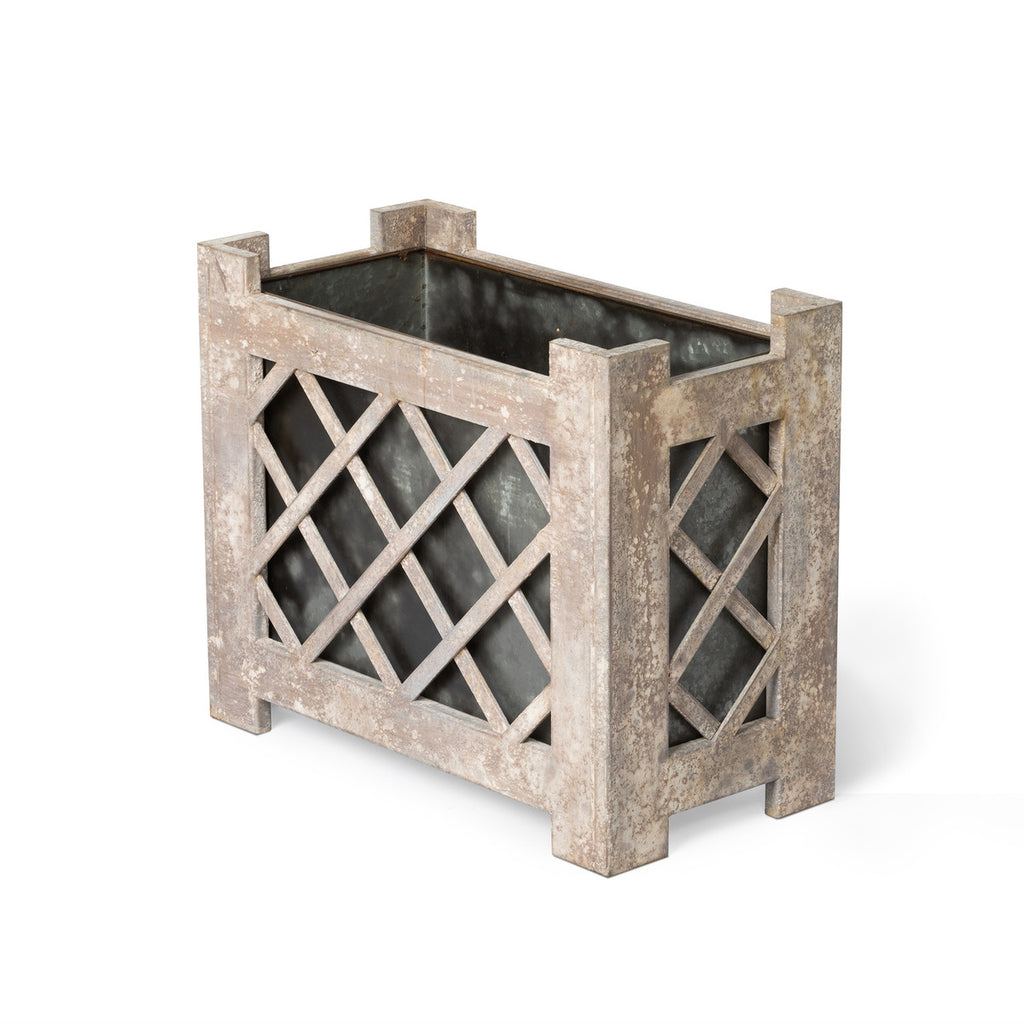 Lattice Iron Garden Planter - Bombay Mercantile
