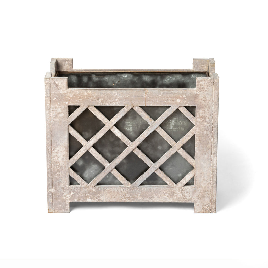 Lattice Iron Garden Planter - Bombay Mercantile
