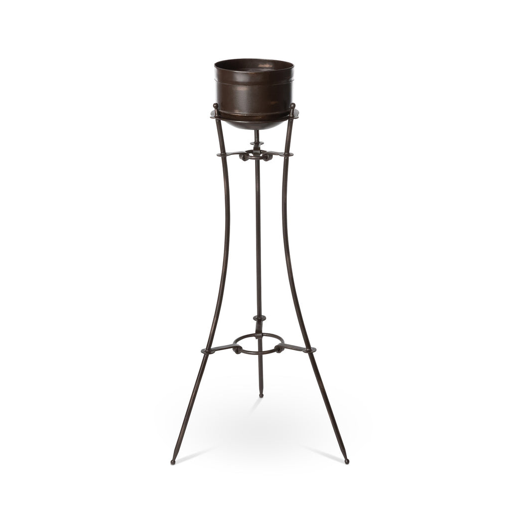 Portal Metal Stand and Pot, Tall - Bombay Mercantile