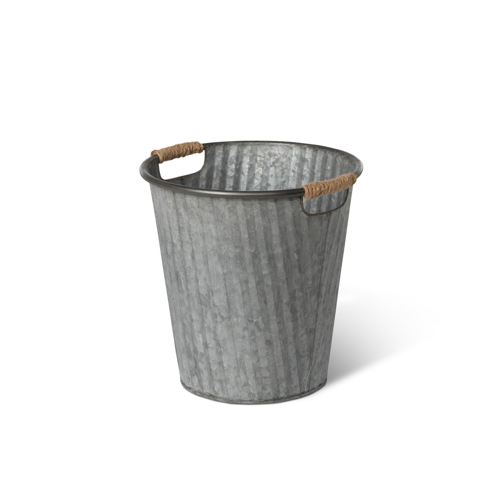 Galvanized Flower Bucket - Bombay Mercantile