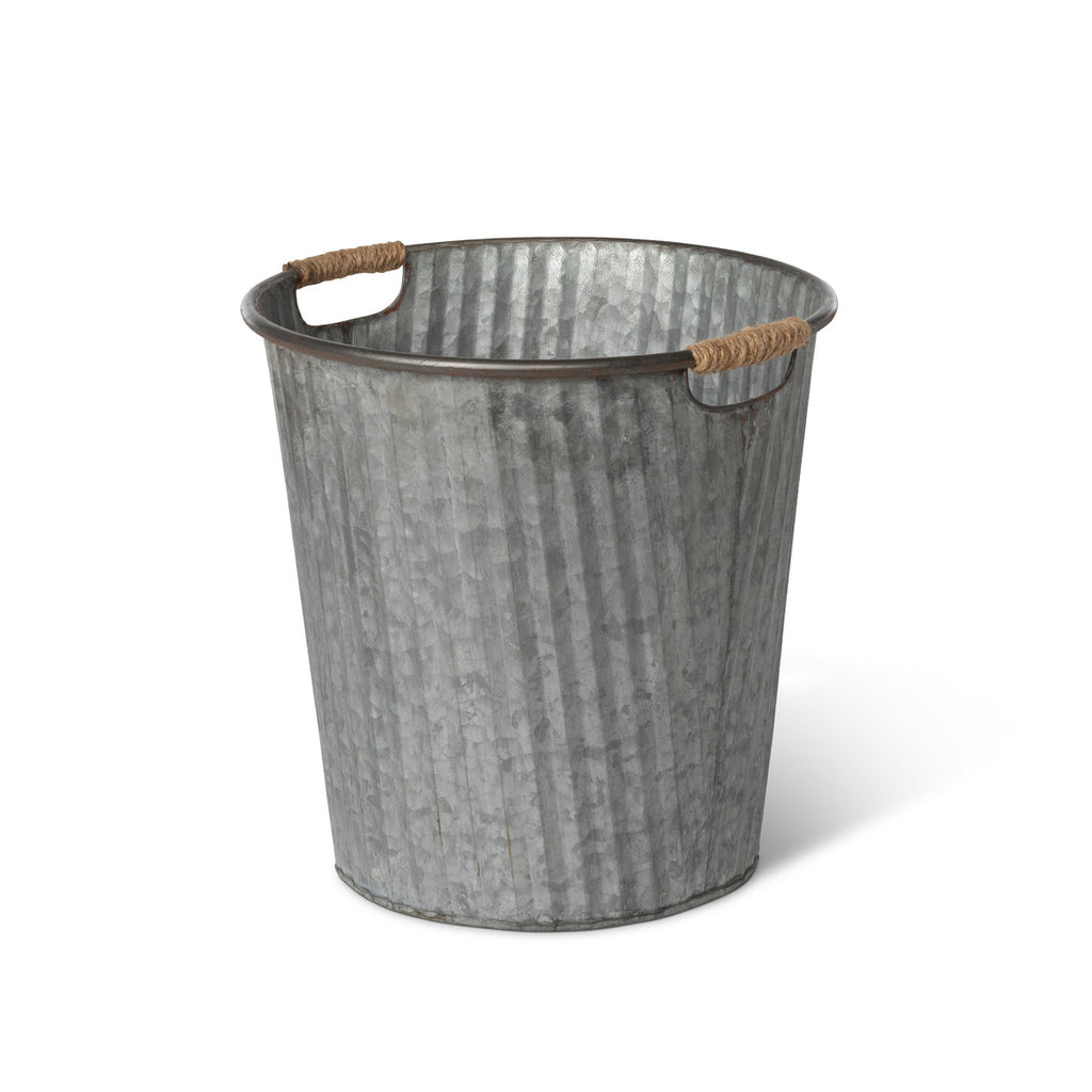 Galvanized Flower Bucket - Bombay Mercantile