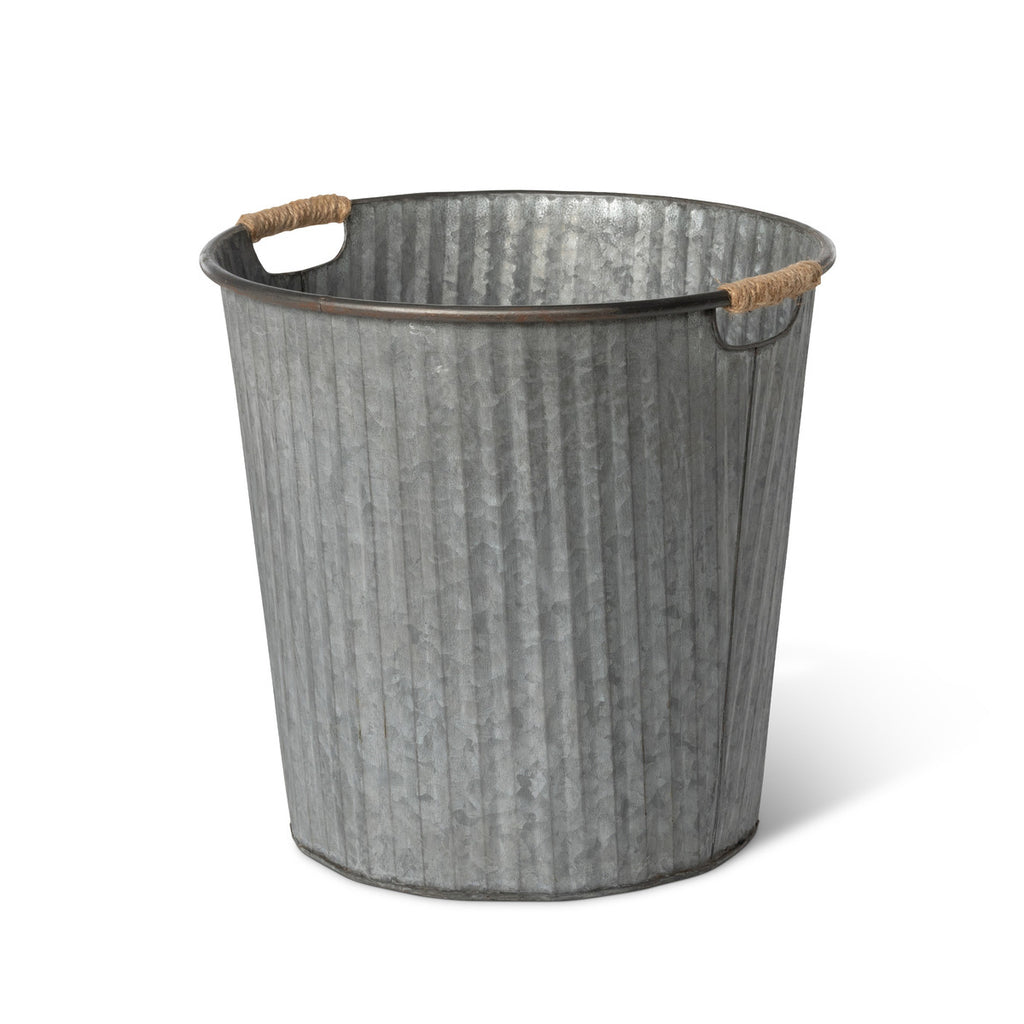 Galvanized Flower Bucket - Bombay Mercantile
