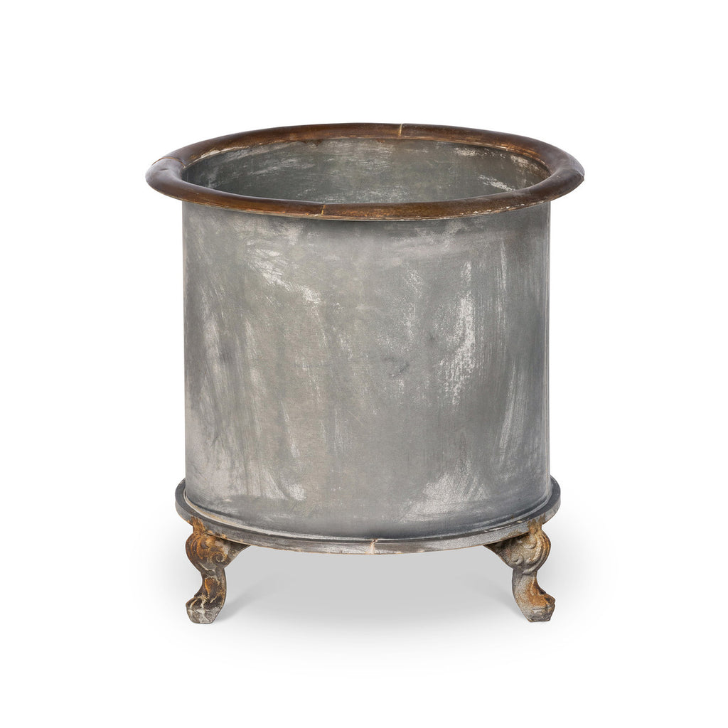 Footed Creamery Tank Planter, Medium - Bombay Mercantile
