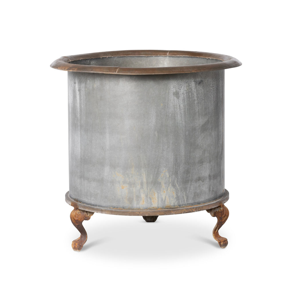 Footed Creamery Tank Planter, Large - Bombay Mercantile