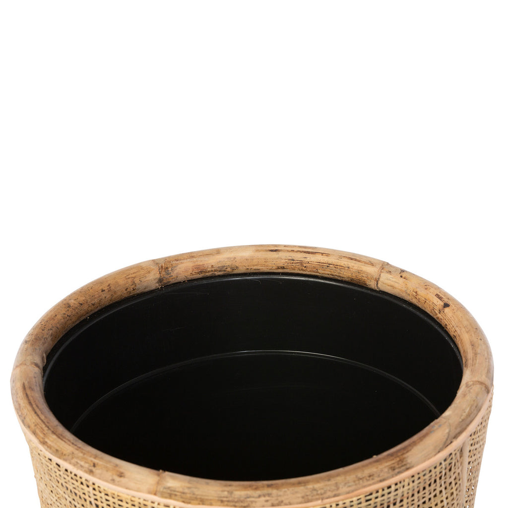 Woven Rattan Plant Basket, 12" - Bombay Mercantile