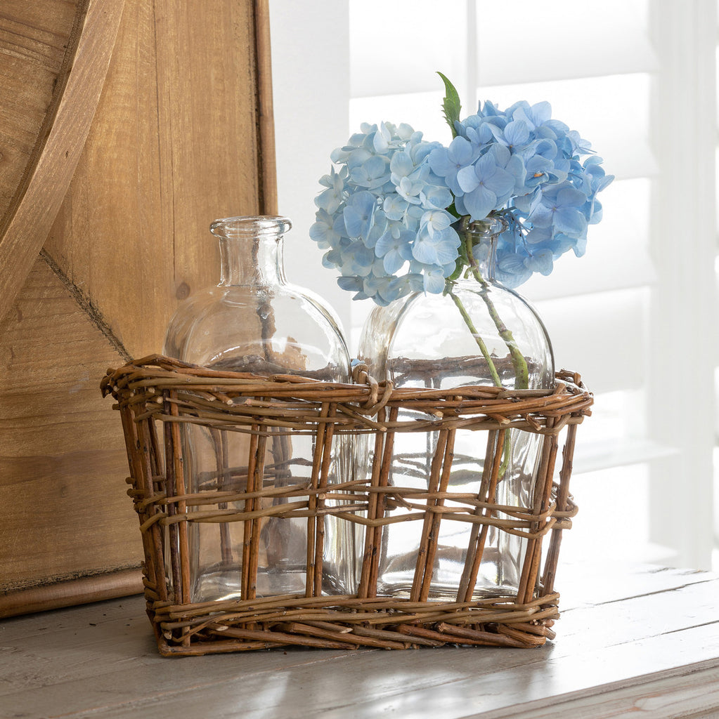 Double Willow Tonic Bottle Vase - Bombay Mercantile
