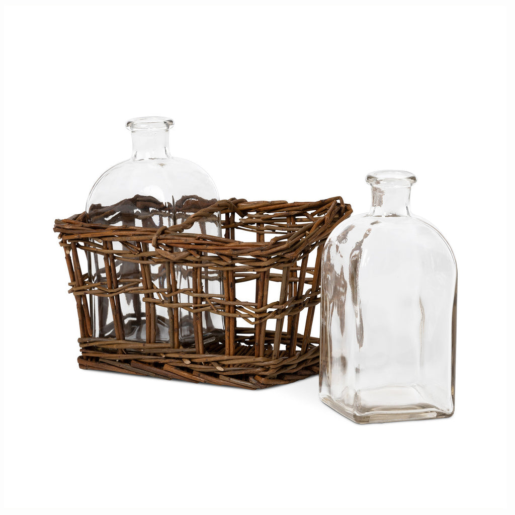 Double Willow Tonic Bottle Vase - Bombay Mercantile