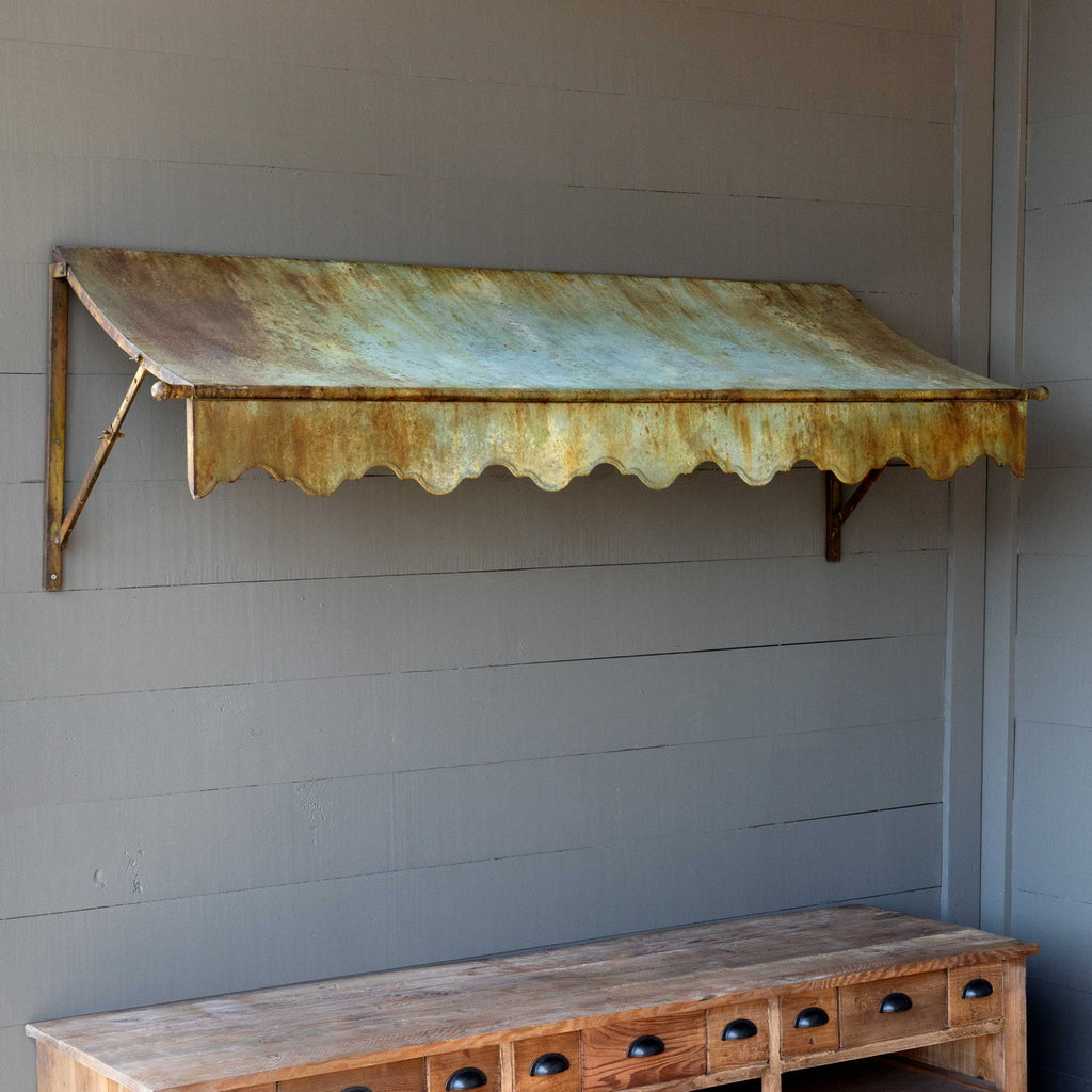 Aged Metal Awning - Bombay Mercantile