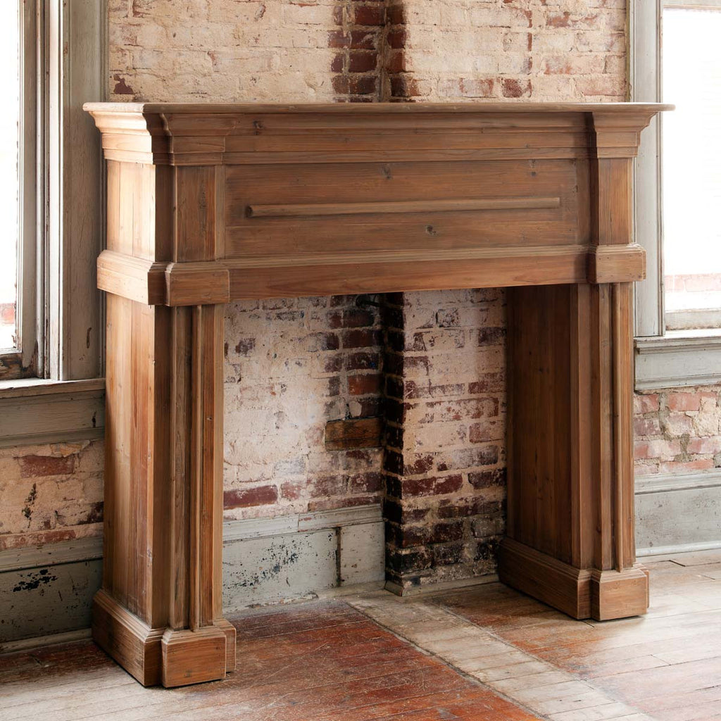 Reclaimed Pine Fireplace Mantel - Bombay Mercantile