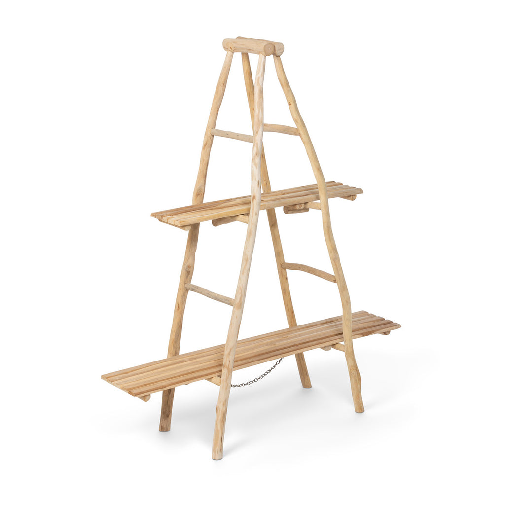 Natural Ladder Display Shelf - Bombay Mercantile