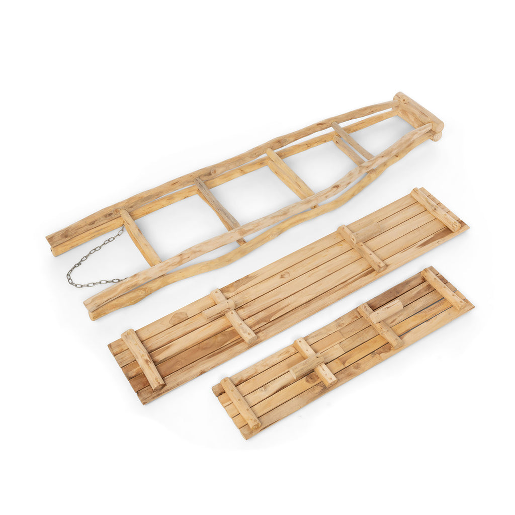 Natural Ladder Display Shelf - Bombay Mercantile