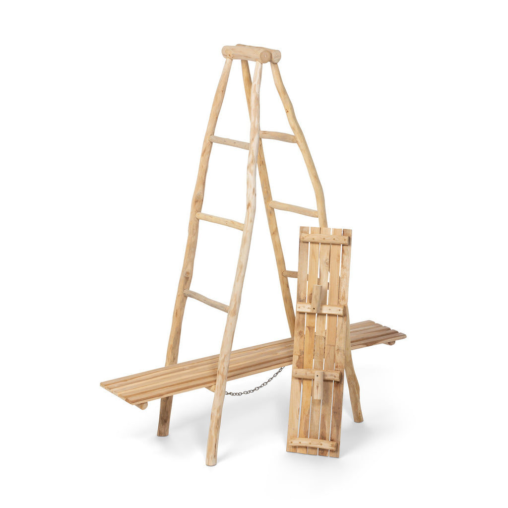 Natural Ladder Display Shelf - Bombay Mercantile