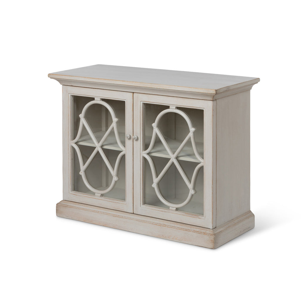 Adeline Wood Console with Glass Doors - Bombay Mercantile