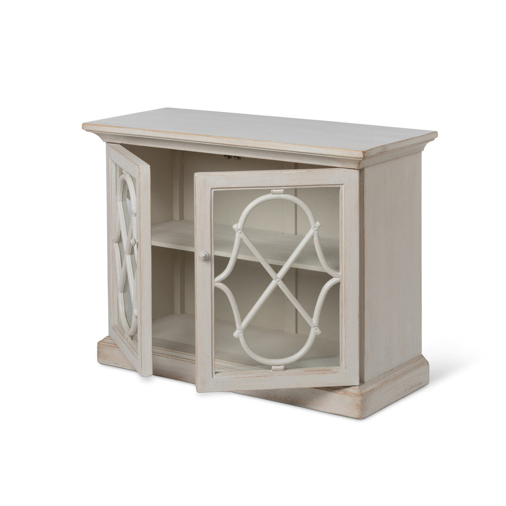 Adeline Wood Console with Glass Doors - Bombay Mercantile