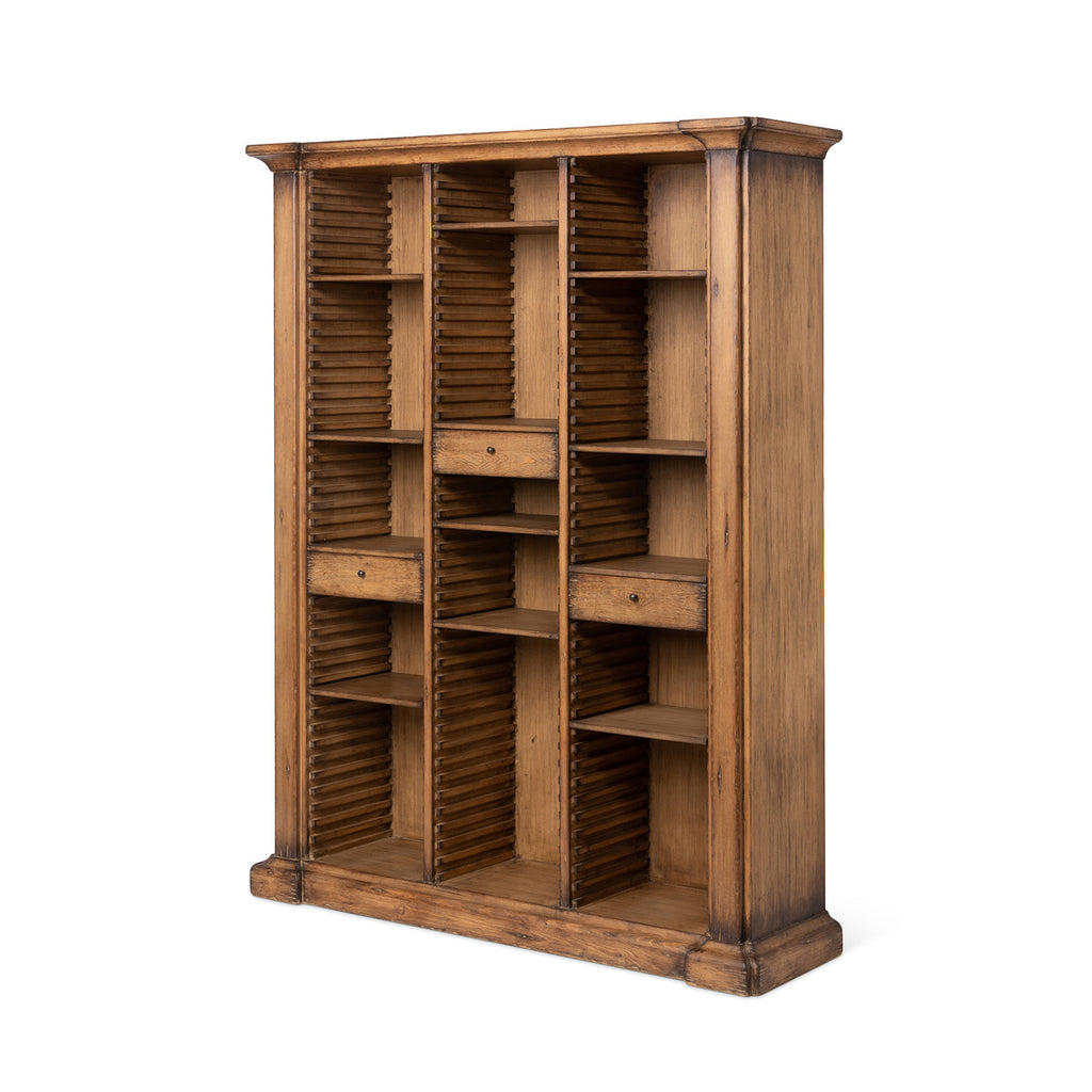Bradley Adjustable Shelf Wooden Bookcase - Bombay Mercantile
